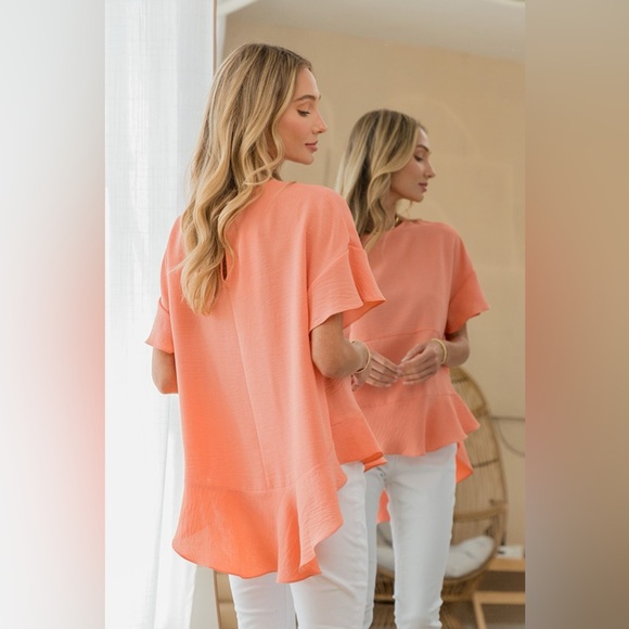 Sew In Love Round Neck Ruffled Top - Picture 2 of 5